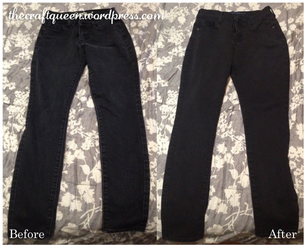 redying black jeans